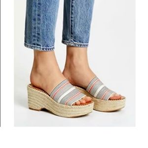 EUC Dolce Vita Jute Platform w/ Canvas Mule 8.5